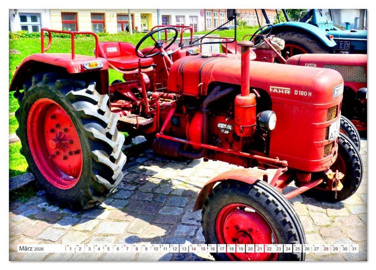 Produktbild: TRECKER PARADE - Historische Traktoren in Gl&uuml;ckstadt an der Elbe (Tischkalender 2026 DIN A5 quer), CALVENDO Monatskalender