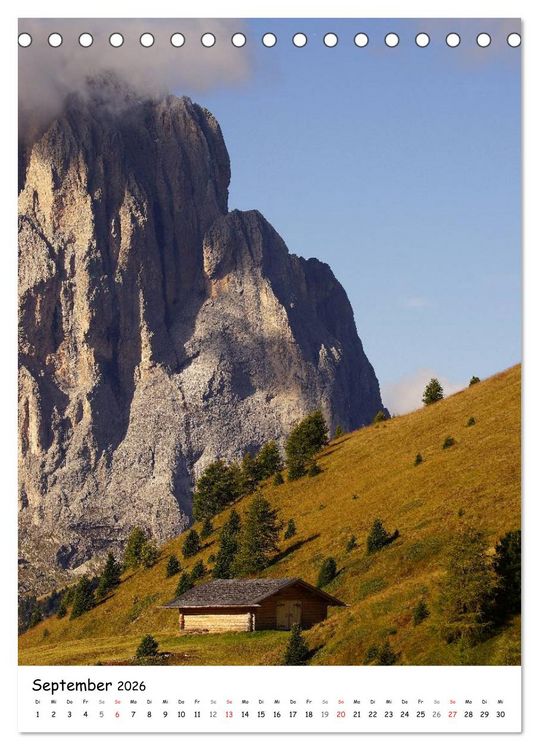 Produktbild: Die Dolomiten um S&uuml;dtirol (Tischkalender 2026 DIN A5 hoch), CALVENDO Monatskalender