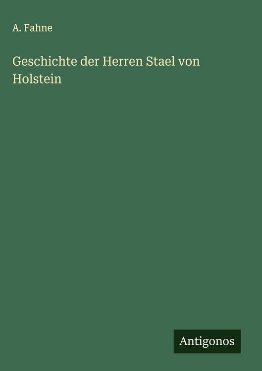 Produktbild: Geschichte der Herren Stael von Holstein