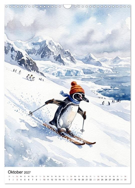 Produktbild: Coole Pinguine (Wandkalender 2027 DIN A3 hoch), CALVENDO Monatskalender