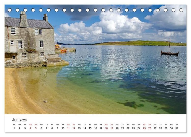 Produktbild: Von Cornwall nach Schottland (Tischkalender 2026 DIN A5 quer), CALVENDO Monatskalender