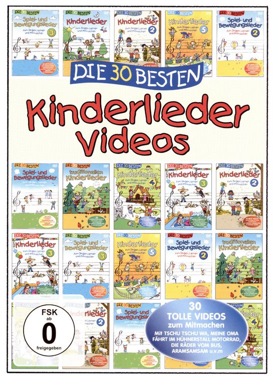 Produktbild: Die 30 besten Kinderlieder Videos