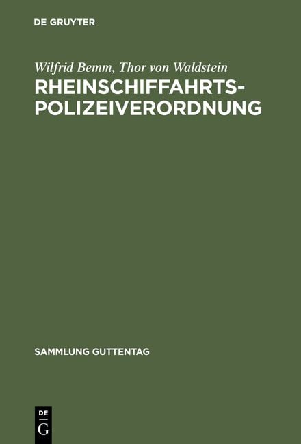 Produktbild: Rheinschiffahrtspolizeiverordnung