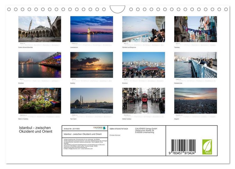 Produktbild: Istanbul - zwischen Okzident und Orient (Wandkalender 2026 DIN A4 quer), CALVENDO Monatskalender
