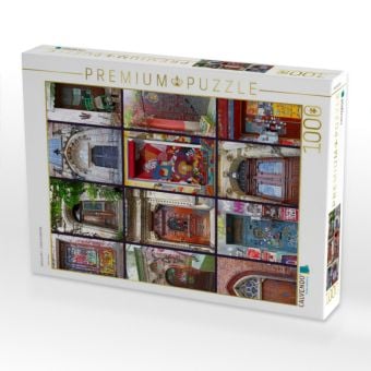 Produktbild: CALVENDO Puzzle ANGEKLOPFT - T&Uuml;REN IN BREMEN | 1000 Teile Lege-Gr&ouml;&szlig;e 64x48cm Foto-Puzzle f&uuml;r gl&uuml;ckliche Stunden