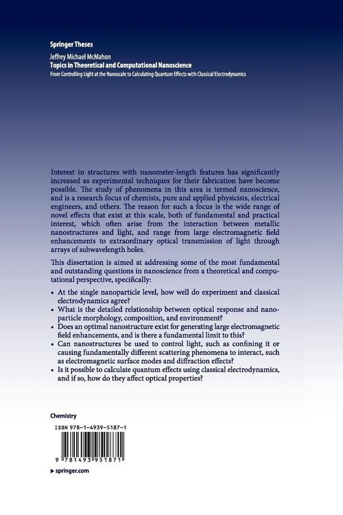 Produktbild: Topics in Theoretical and Computational Nanoscience