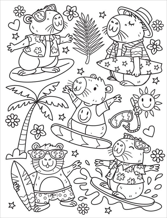 Produktbild: Capybara Cuties: Colouring Book