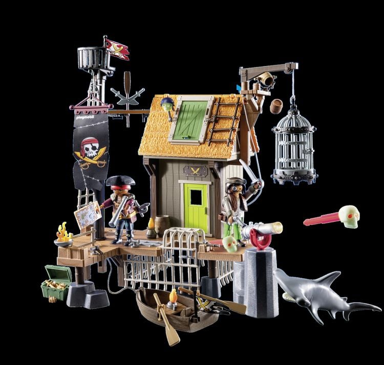 Produktbild: PLAYMOBIL 71792 Piratenhafen mit Seer&auml;uber-Gef&auml;ngnis