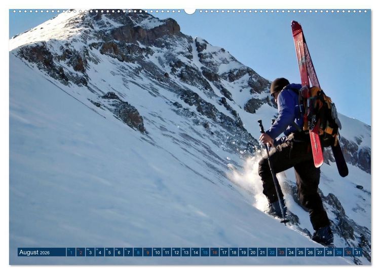 Produktbild: Skimountaineering - Erobere die Berge im Winter (Wandkalender 2026 DIN A2 quer), CALVENDO Monatskalender