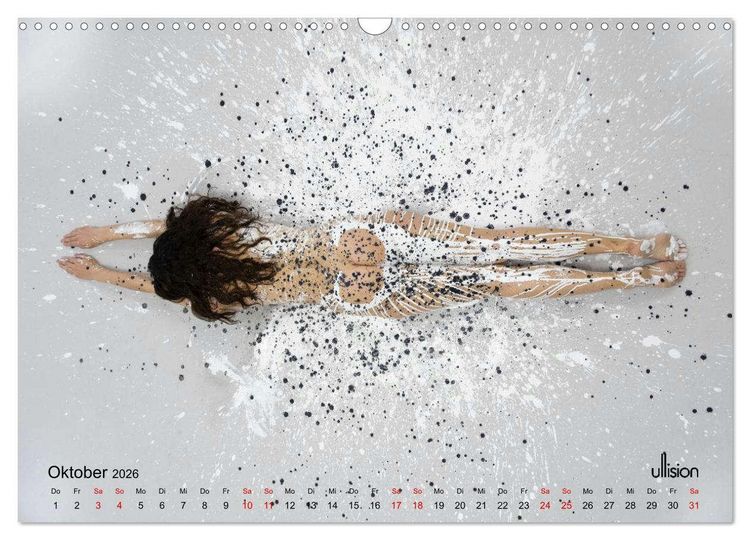 Produktbild: Akt in Farbe &ndash; schwarzwei&szlig; (Wandkalender 2026 DIN A3 quer), CALVENDO Monatskalender