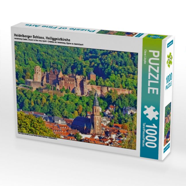 Produktbild: CALVENDO Puzzle Heidelberger Schloss, Heiliggeistkirche | 1000 Teile Lege-Gr&ouml;&szlig;e 64x48cm Foto-Puzzle f&uuml;r gl&uuml;ckliche Stunden