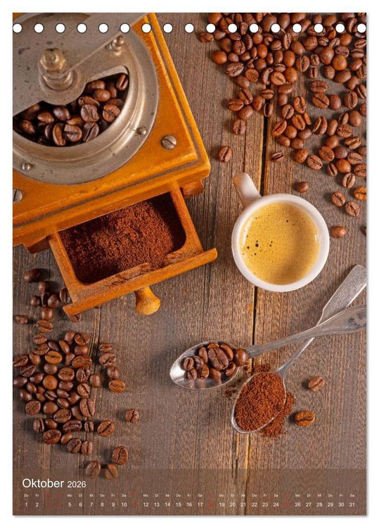 Produktbild: Kaffee f&uuml;r ein Genusserlebnis (Tischkalender 2026 DIN A5 hoch), CALVENDO Monatskalender