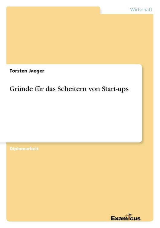Produktbild: Gr&uuml;nde f&uuml;r das Scheitern von Start-ups