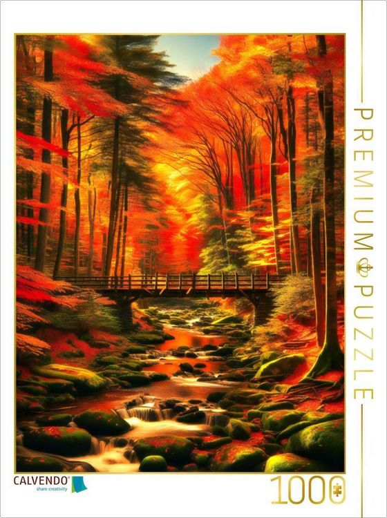 Produktbild: CALVENDO Puzzle Herbstwunder in New England | 1000 Teile Lege-Gr&ouml;&szlig;e 64x48cm Foto-Puzzle f&uuml;r gl&uuml;ckliche Stunden