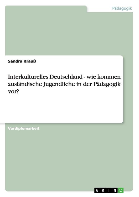 Produktbild: Interkulturelles Deutschland - wie kommen ausl&auml;ndische Jugendliche in der P&auml;dagogik vor?