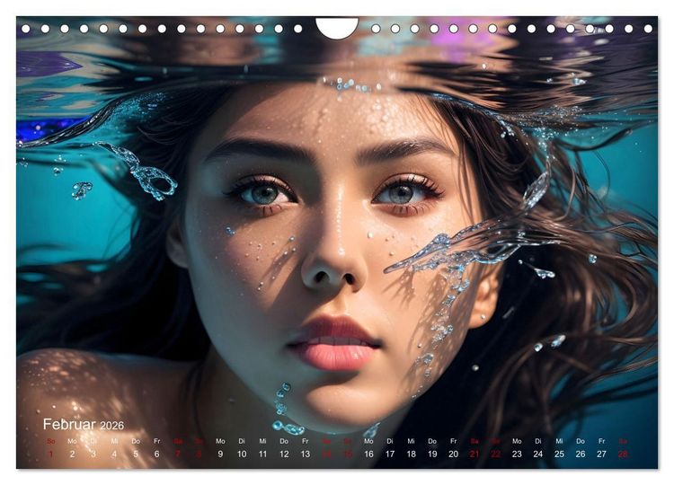 Produktbild: Models unter Wasser (Wandkalender 2026 DIN A4 quer), CALVENDO Monatskalender