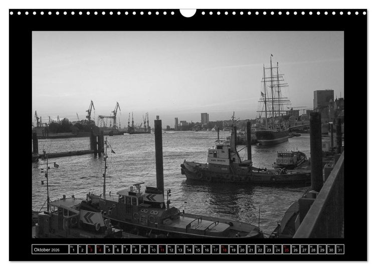 Produktbild: Hamburg Kuntergrau (Wandkalender 2026 DIN A3 quer), CALVENDO Monatskalender