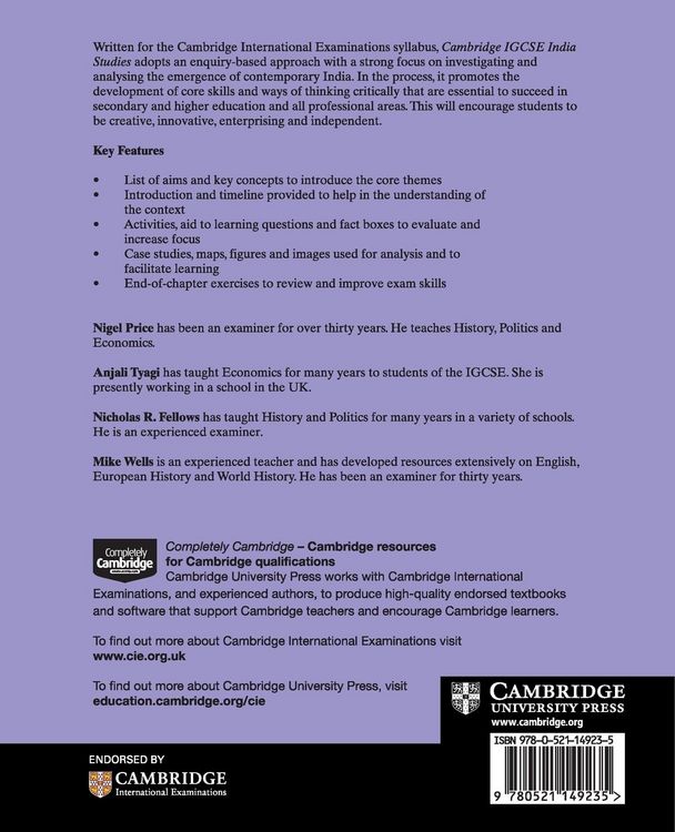 Produktbild: Cambridge IGCSE India Studies