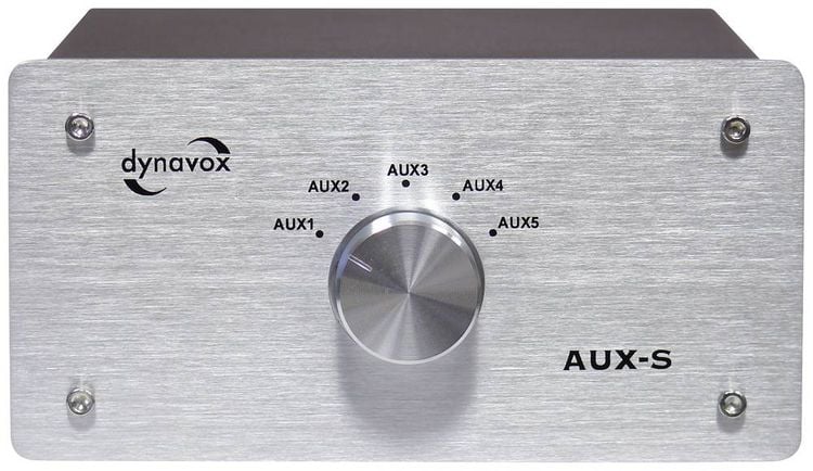 Produktbild: Dynavox AUX-S Cinch-Audio-Switch Metallgeh&auml;use Silber