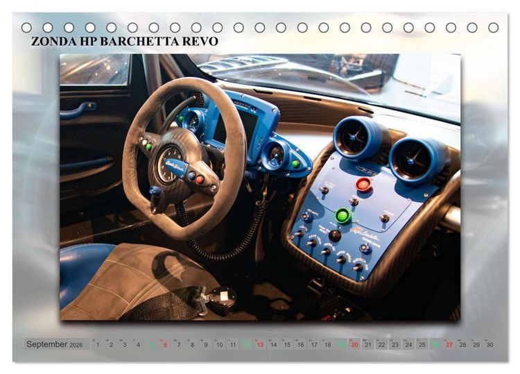 Produktbild: Pagani italienische Automobilkunst (Tischkalender 2026 DIN A5 quer), CALVENDO Monatskalender