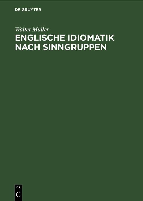 Produktbild: Englische Idiomatik nach Sinngruppen