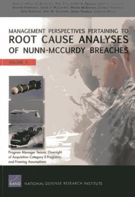 Produktbild: Management Perspectives Pertaining to Root Cause Analyses of Nunn-McCurdy Breaches