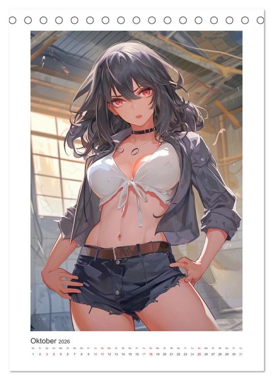 Produktbild: Manga-Girls. Coole Comics mit Ausstrahlungskraft (Tischkalender 2026 DIN A5 hoch), CALVENDO Monatskalender