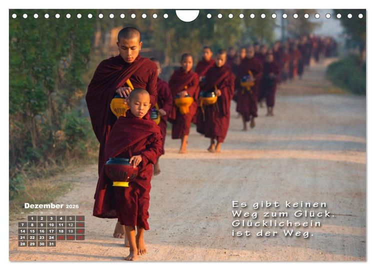 Produktbild: BUDDHAS WEISHEITEN - Balsam f&uuml;r die Seele (Wandkalender 2026 DIN A4 quer), CALVENDO Monatskalender