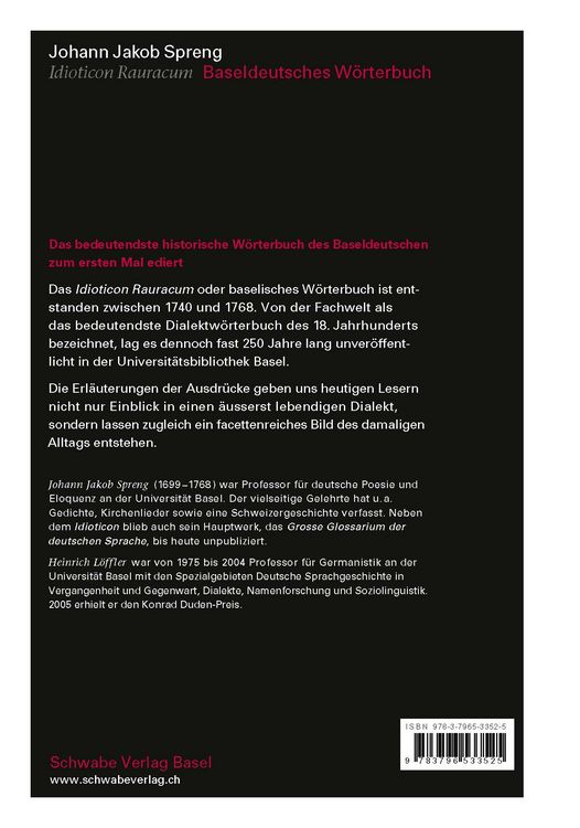 Produktbild: Idioticon Rauracum oder Baseldeutsches W&ouml;rterbuch