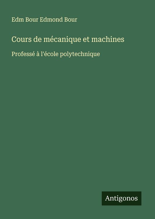 Produktbild: Cours de m&eacute;canique et machines