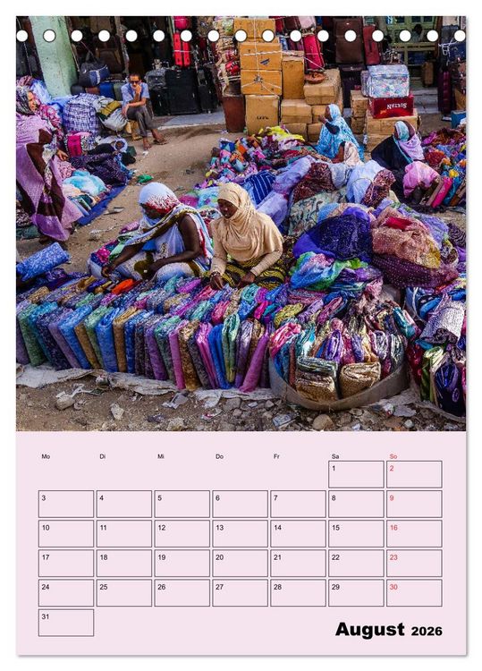 Produktbild: Lebendiges Westafrika - Mauretanien, Senegal, Guinea, Bissau (Tischkalender 2026 DIN A5 hoch), CALVENDO Monatskalender