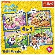Produktbild: 4 in 1 Puzzle 35, 48, 54, 70 Teile &ndash; Sponge Bob