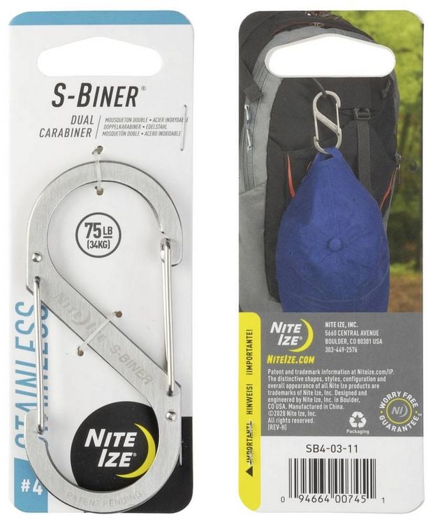 Produktbild: NITE Ize NI-SB4-03-11 Karabiner S-Biner Gr. 4 89mm x 38mm 1St.