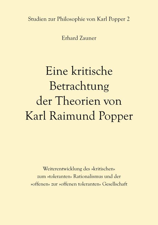 Produktbild: Eine kritische Betrachtung der Theorien von Karl Raimund Popper