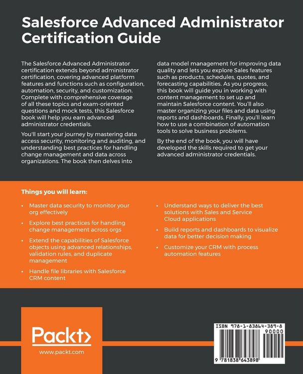 Produktbild: Salesforce Advanced Administrator Certification Guide