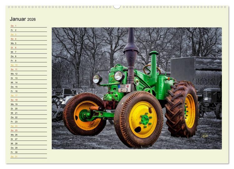 Produktbild: Traktoren - Oldtimer (hochwertiger Premium Wandkalender 2026 DIN A2 quer), Kunstdruck in Hochglanz