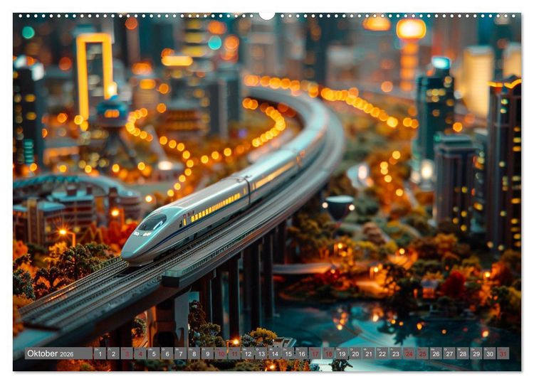 Produktbild: Modelleisenbahnen sind cool (Wandkalender 2026 DIN A2 quer), CALVENDO Monatskalender