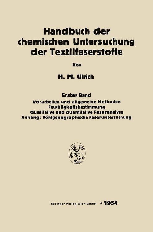 Produktbild: Handbuch der chemischen Untersuchung der Textilfaserstoffe