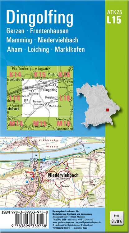 Produktbild: ATK25-L15 Dingolfing (Amtliche Topographische Karte 1:25000)