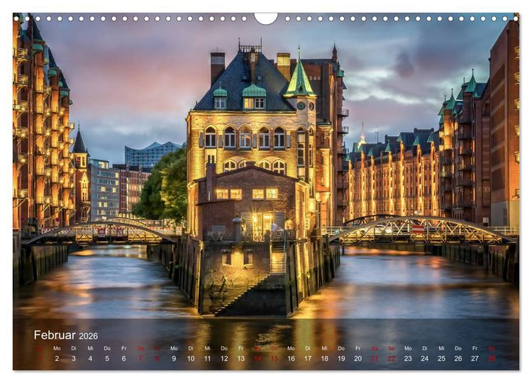 Produktbild: Deutschland Impressionen bei Nacht (Wandkalender 2026 DIN A3 quer), CALVENDO Monatskalender