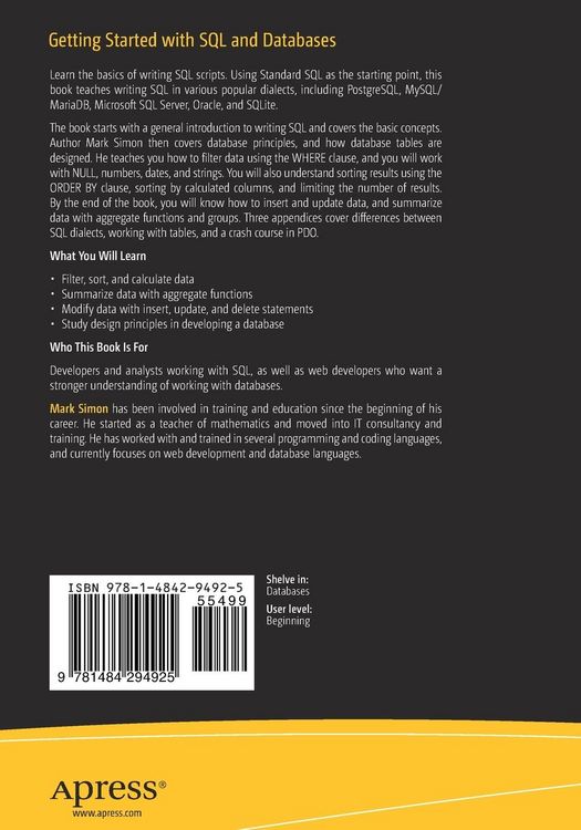 Produktbild: Getting Started with SQL and Databases
