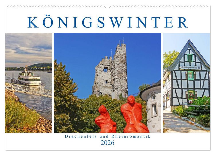 Produktbild: K&ouml;nigswinter. Drachenfels und Rheinromantik (Wandkalender 2026 DIN A2 quer), CALVENDO Monatskalender
