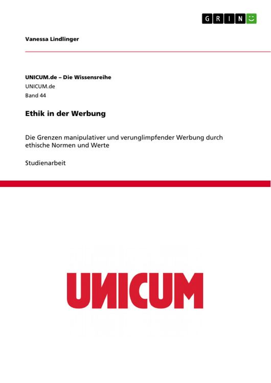 Produktbild: Ethik in der Werbung