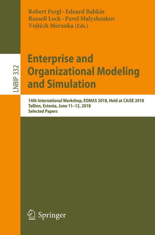 Produktbild: Enterprise and Organizational Modeling and Simulation