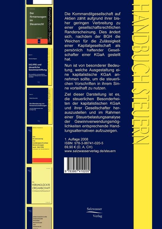 Produktbild: Die Gewinnverwendung in der kapitalistischen KGaA