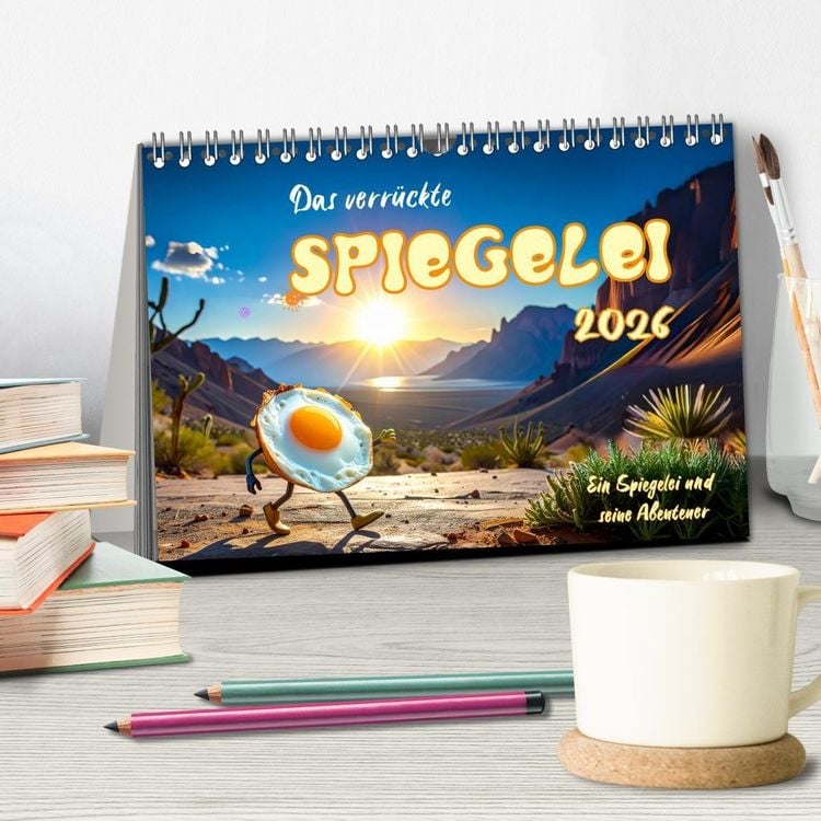 Produktbild: Das verr&uuml;ckte Spiegelei (Tischkalender 2026 DIN A5 quer), CALVENDO Monatskalender