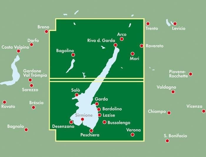 Produktbild: freytag & berndt Stra&szlig;enkarte Gardasee 1:50.000