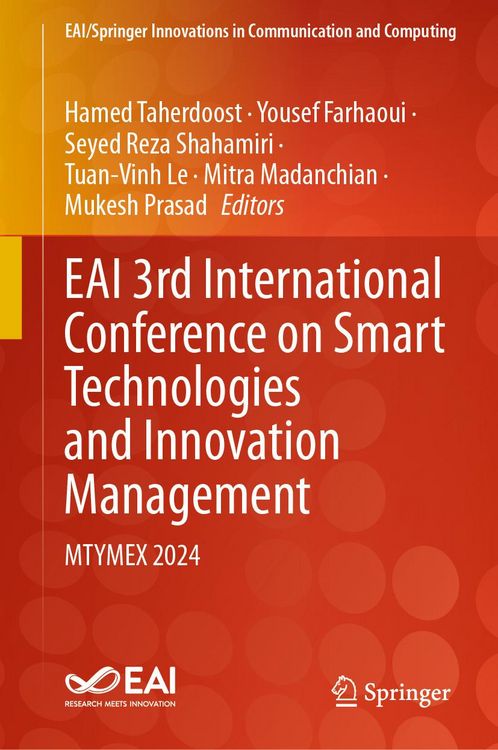 Produktbild: EAI 3rd International Conference on Smart Technologies and Innovation Management