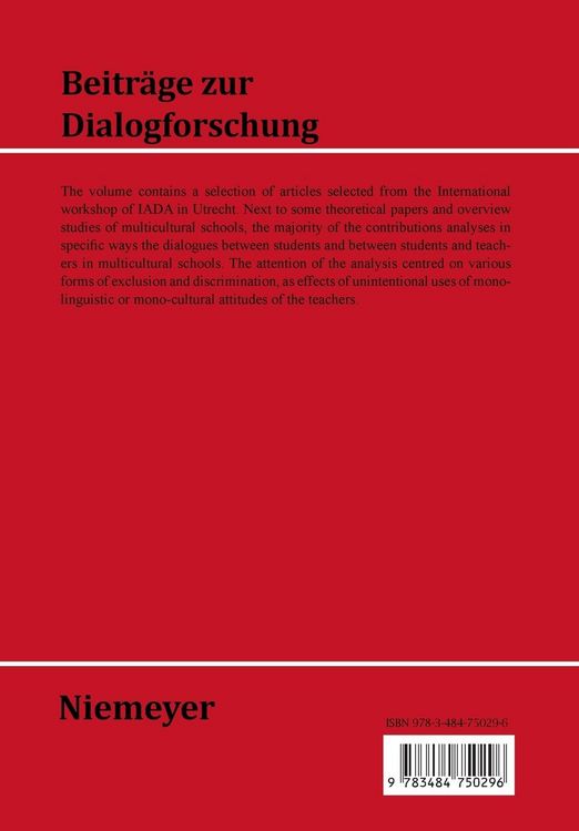 Produktbild: Dialogues in and around Multicultural Schools
