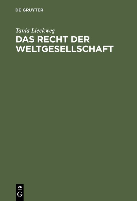 Produktbild: Das Recht der Weltgesellschaft